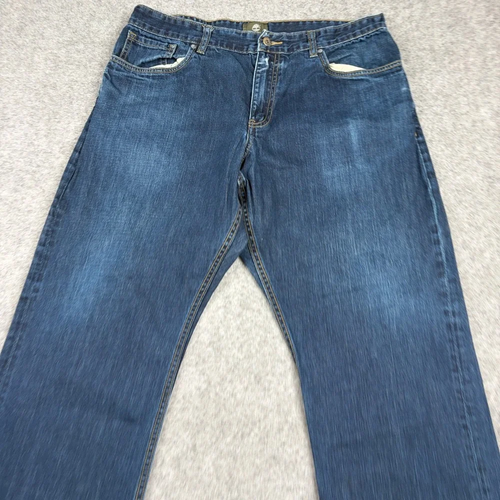 Timberland‎ Jeans Mens Size 36 Blue Denim Relaxed Fit Workwear Utility Outdoor